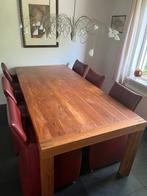 Prachtige eetkamerset: tafel (220-100) en 6 stoelen, Huis en Inrichting, Complete eetkamers, Ophalen, Zo goed als nieuw