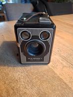 Vintage Kodak Brownie E met lederen tas, Ophalen of Verzenden