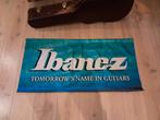 IBANEZ banner / vlag 57 x 118 cm. promotie, Ophalen of Verzenden, Gebruikt, Reclamebord
