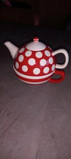 Price & Kensington tea for one  rood/wit polkadot igst, Overige typen, Gebruikt, Ophalen of Verzenden, Aardewerk