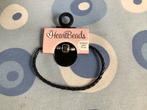Heartbeats armband zwart 19 cm, Ophalen of Verzenden, Nieuw, Zwart, Overige materialen