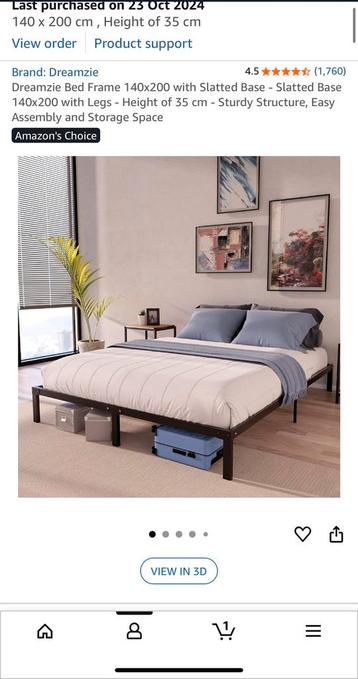 Platform bedframe 140x200