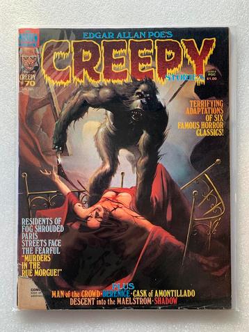 1975 Edgar Allen Poe’s Creepy Magazine 70 Horror Comic