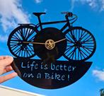 Unieke Fiets Klok – 30 cm, Ophalen of Verzenden, Nieuw, Wandklok