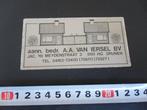 sticker drunen aannemer aa van iersel bv, Verzamelen, Ophalen, Zo goed als nieuw, Bedrijf of Vereniging