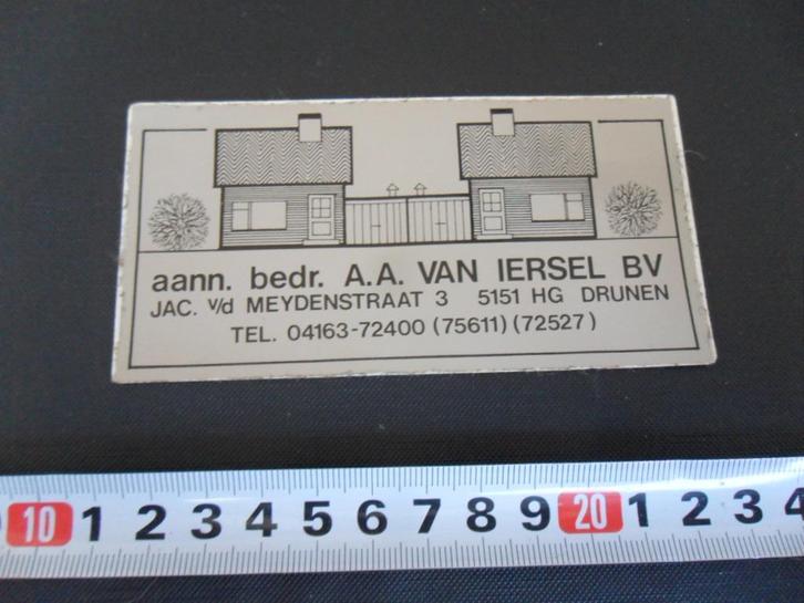 sticker drunen aannemer aa van iersel bv, Verzamelen, Stickers, Zo goed als nieuw, Bedrijf of Vereniging, Ophalen