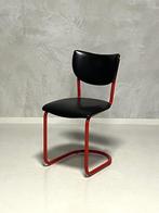 Gebroeders de Wit 2011 eetkamerstoel vintage rood zwart, Huis en Inrichting, Stoelen, De Wit, Gebruikt, Vintage, Ophalen of Verzenden