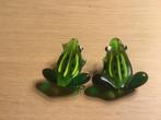 2 glazen kikkertjes, handgeschilderd., Ophalen of Verzenden, Zo goed als nieuw
