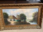 Schilderij landschap, Antiek en Kunst, Kunst | Schilderijen | Klassiek, Ophalen of Verzenden