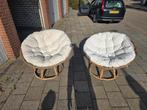 Loungestoel Papasan Stoelen - Set van 2, Ophalen, Gebruikt, Twee, Wit