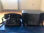Antieke telefoon en radio bakeliet, Ophalen of Verzenden