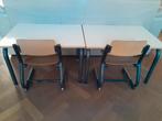 Vintage schoolmeubilair ~ Bureau stoel tafel ~ 1 of 2csets, Ophalen, Zo goed als nieuw, Tafel(s) en Stoel(en)