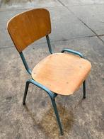 Vintage Schoolstoel 19 stuks, Vijf, Zes of meer stoelen, Grijs, Metaal, Gebruikt