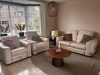 Mooie Natuzzi complete zithoek! (2,5zits bank & 2 fauteuils), Ophalen, Zo goed als nieuw, Rechte bank, Leer
