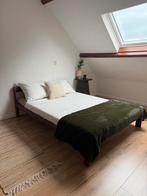 Onbeslapen bed incl nieuw matras te koop, Huis en Inrichting, Slaapkamer | Bedden, Ophalen, Bruin, Nieuw, 140 cm