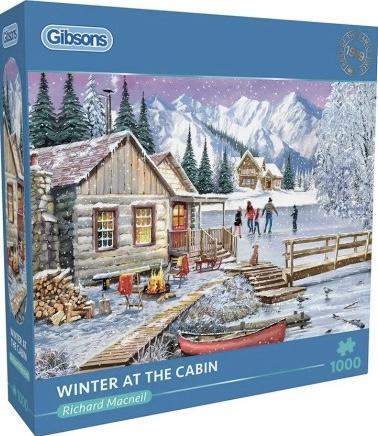 Gibsons - Winter at the Cabin - 1000 stukjes, Hobby en Vrije tijd, Denksport en Puzzels, Nieuw, Legpuzzel, 500 t/m 1500 stukjes