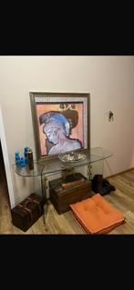 Side table, Ophalen of Verzenden, 25 tot 50 cm, Rechthoekig, 100 tot 150 cm