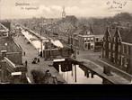 Drachten Stoomtram in Vogelvlucht st 1907, Verzamelen, Ansichtkaarten | Nederland, Ophalen of Verzenden, Voor 1920, Gelopen, Friesland