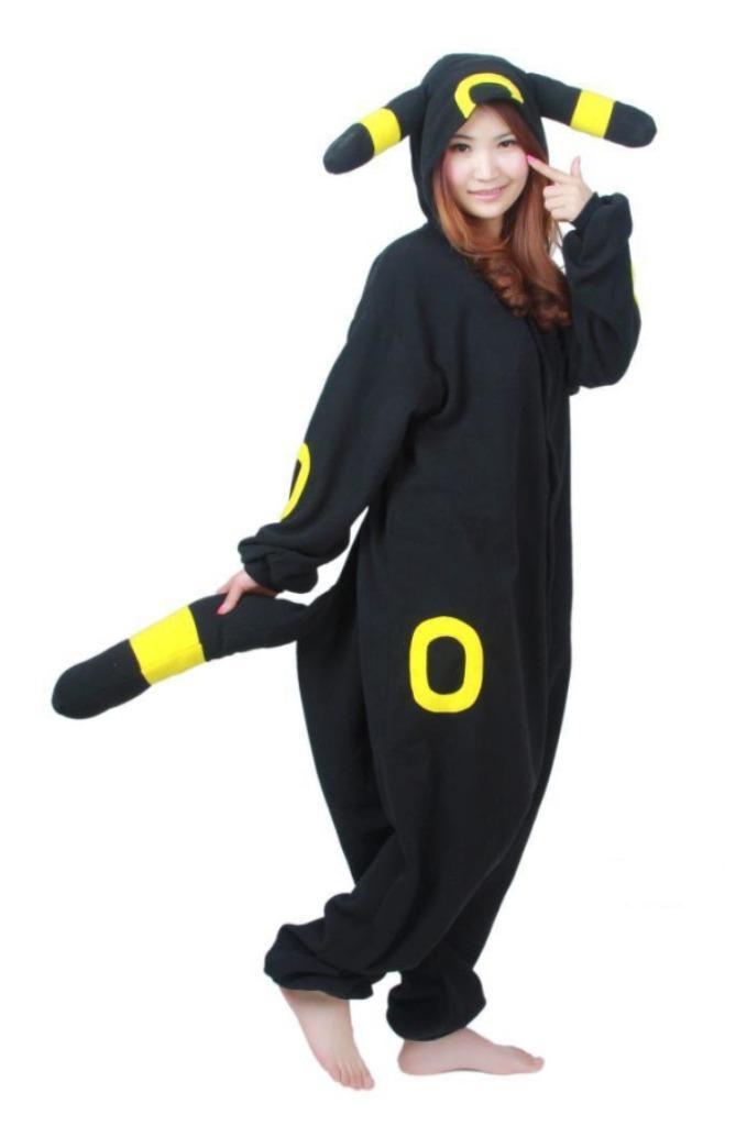 Umbreon onesie 128-134 Pak Kostuum Zwart Rood Geel *defect, Kinderen en Baby's, Carnavalskleding en Verkleedspullen, Zo goed als nieuw