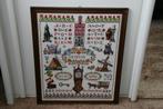 Schilderij geborduurd - Merklap met naam Grietje, Ophalen of Verzenden, Zo goed als nieuw, Schilderij, 50 tot 75 cm
