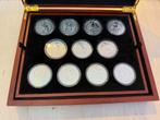 2 x complete queens beasts serie, Ophalen of Verzenden, Zilver