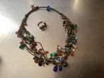 Ketting met bijpassende ring, Overige materialen, Gebruikt, Overige kleuren, Ophalen of Verzenden