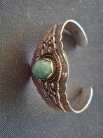 Zilveren armband met edelsteen groen peridoot, Antiek en Kunst, Ophalen of Verzenden