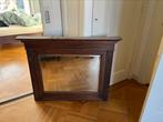 Antieke houten spiegel in goede staat, Ophalen, Rechthoekig, 50 tot 100 cm, Minder dan 100 cm