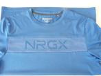 blauw sport shirt korte mouw met opdruk NRGX mt L, Maat 52/54 (L), Blauw, Ophalen of Verzenden, Zo goed als nieuw
