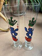 2 Ritzenhoff bierglazen, ontwerp: Marco Zanuso Jr., Huis en Inrichting, Glas of Glazen, Ophalen of Verzenden, Overige stijlen