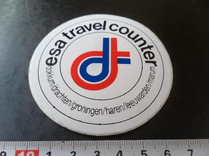 sticker esa travel counter dokkum drachten groningen haren, Verzamelen, Stickers, Zo goed als nieuw, Ophalen