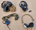 4 Militaire Koptelefoons hoofdtelefoons signals 1940 - 1950, Ophalen of Verzenden, Luchtmacht, Duitsland, Overige typen