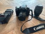 Canon EOS30 analoog met sigma telelens en flitser, Spiegelreflex, Canon, Gebruikt, Ophalen of Verzenden
