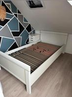 Bed twijfelaar extra lang 1.20 x 2.20, Huis en Inrichting, Slaapkamer | Bedden, Ophalen, Gebruikt, Wit, Twijfelaar