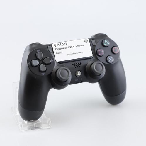 Playstation 4 V2 Controller Zwart, Spelcomputers en Games, Spelcomputers | Sony PlayStation 1, Zo goed als nieuw