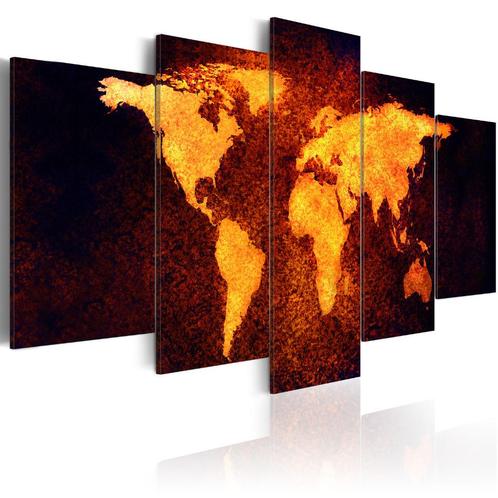 903 Wereldkaart XXL 5 Luik Canvas Schilderij 200x100cm Nieuw, Antiek en Kunst, Kunst | Schilderijen | Abstract, Ophalen of Verzenden