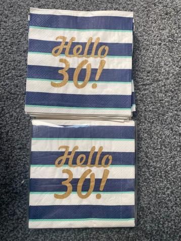 Feest servetten 30 jaar verjaardag hello 30 beschikbaar voor biedingen