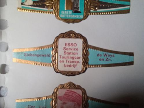 Sigarenbandje Siebengewald Esso service transport de Weys, Verzamelen, Rookartikelen, Aanstekers en Luciferdoosjes, Gebruikt, Sigarenbandjes