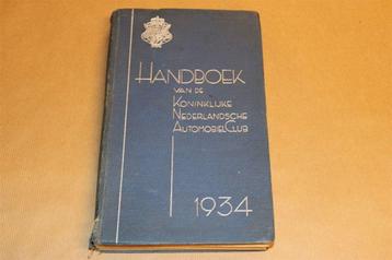 Handboek KNAC - 1934 !! beschikbaar voor biedingen