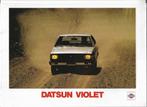 Brochure DATSUN ( Nissan) Violet, 1981 (NL)., Nieuw, Ophalen of Verzenden, Datsun Nederland, Nissan