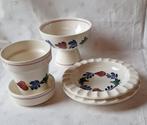 Royal Boch Boerenbont bonbonsschaaltje, bloempotje, 2 asbak, Ophalen of Verzenden