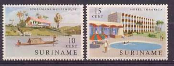 Suriname NVPH nr 386/7 postfris Hotels 1962, Postzegels en Munten, Postzegels | Suriname, Postfris, Verzenden