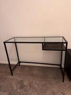 Bureau IKEA VITTSJÖ Laptoptafel glas en staal, Huis en Inrichting, Ophalen, Zo goed als nieuw, Bureau