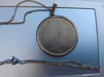 Grote zilveren gedenk de gedoden 1942 1944 penning + collier, Ophalen of Verzenden, Zilver, Nederland