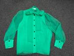 Groene blouse met strik en zwarte velourse knoopjes mt 38/40, Maat 38/40 (M), Zara, Nieuw, Ophalen of Verzenden