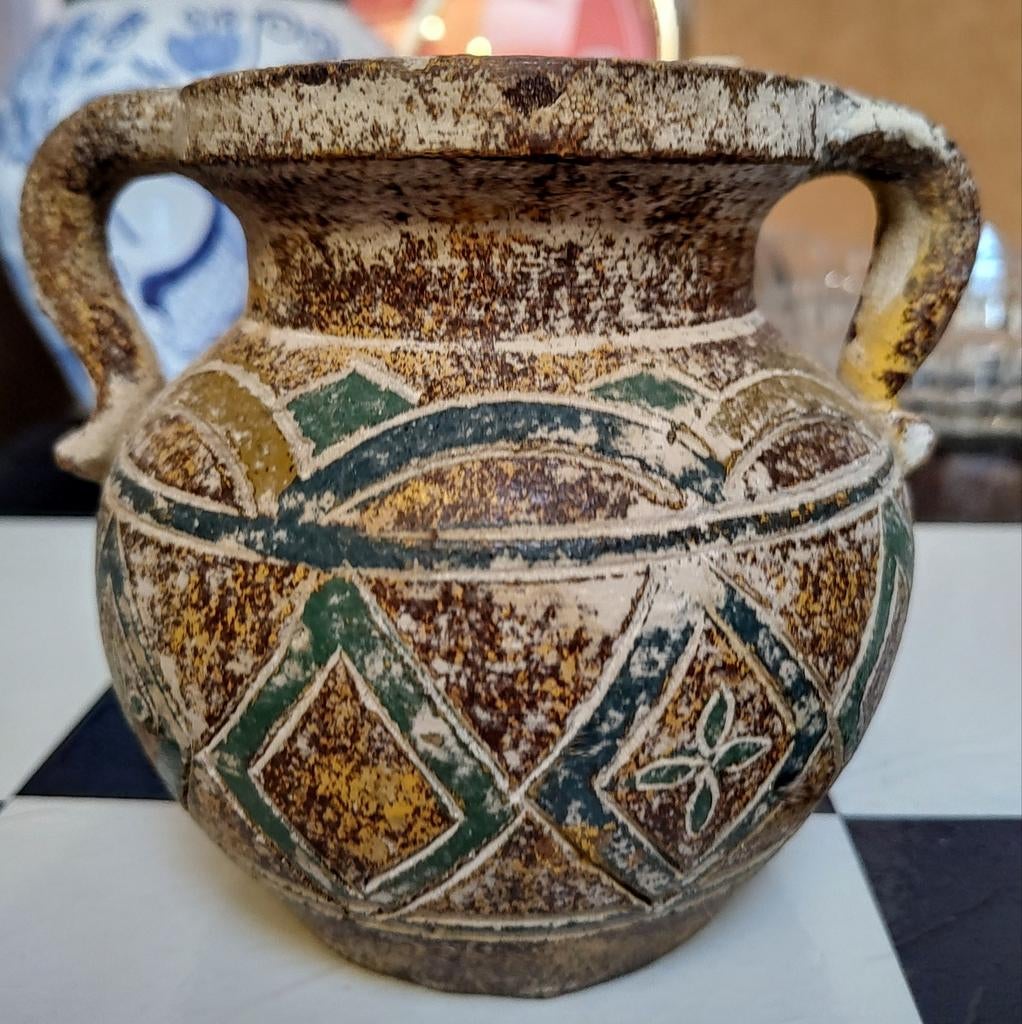 Antiek Berber aardewerk potje – begin 20e eeuw, Ophalen of Verzenden