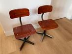 Twee kleine brocante schoolstoeltjes, Ophalen, Gebruikt, Stoel(en)