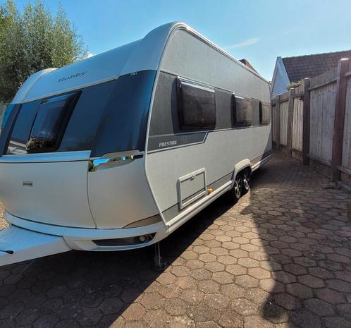 Caravan Hobby 650 UMFE Hobby Prestige mover airco luifel ten, Caravans en Kamperen, Caravans, Particulier, tot en met 5, 1500 - 2000 kg