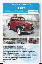 Z887 autokaartje fiat topolino 500 c, Verzenden, Zo goed als nieuw, Auto's