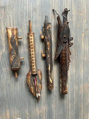 Antieke Blowpipe uit Borneo Headhunters van Bone 77cm beschikbaar voor biedingen